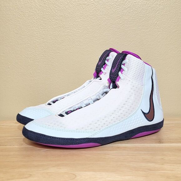 Nike Inflict 4 White Hyper Violet Wrestling Shoes HM9674-103 Men\'s Size 9